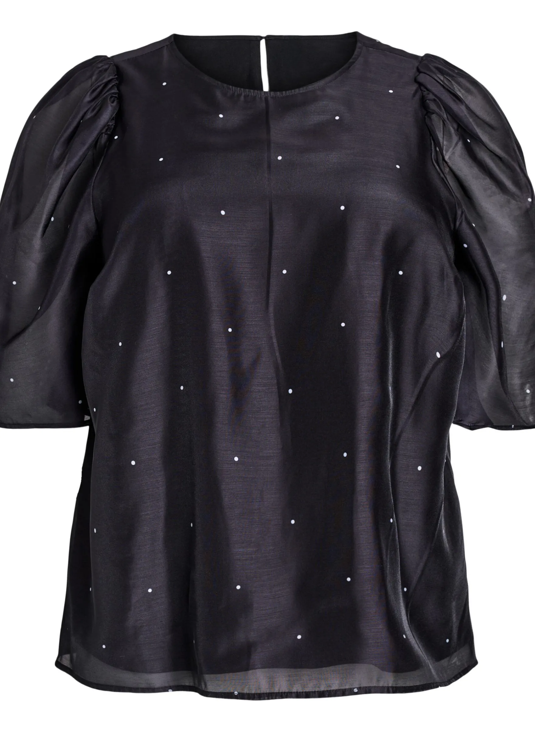 Partybluse in Organza-Optik mit Punkten