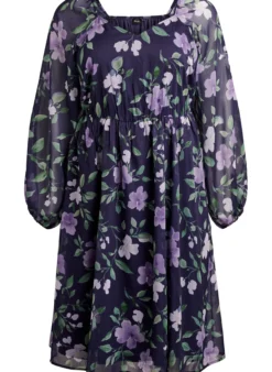Partykleid aus Chiffon mit langen Ärmeln