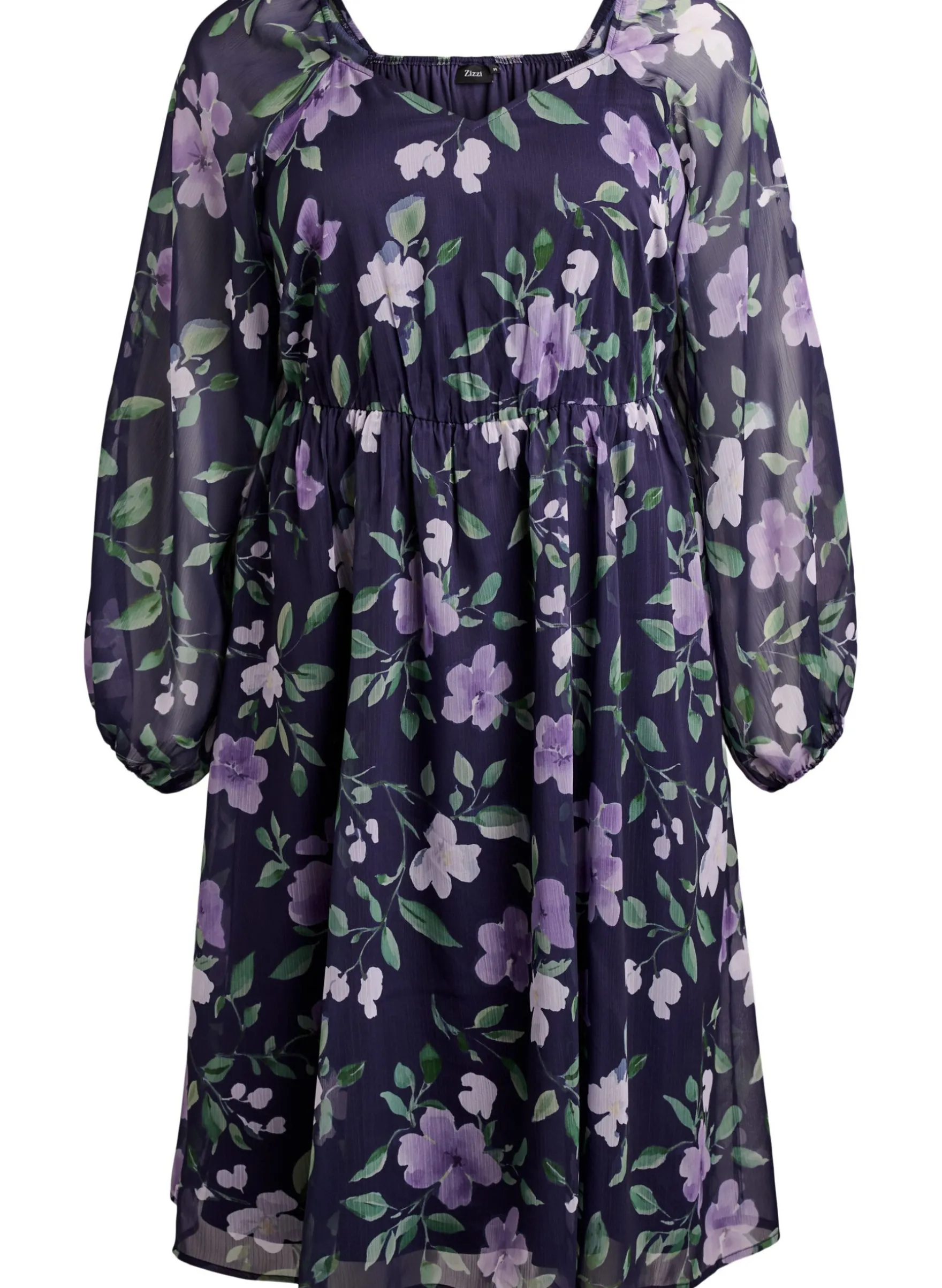 Partykleid aus Chiffon mit langen Ärmeln