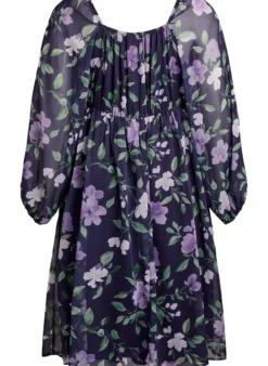 Partykleid aus Chiffon mit langen Ärmeln