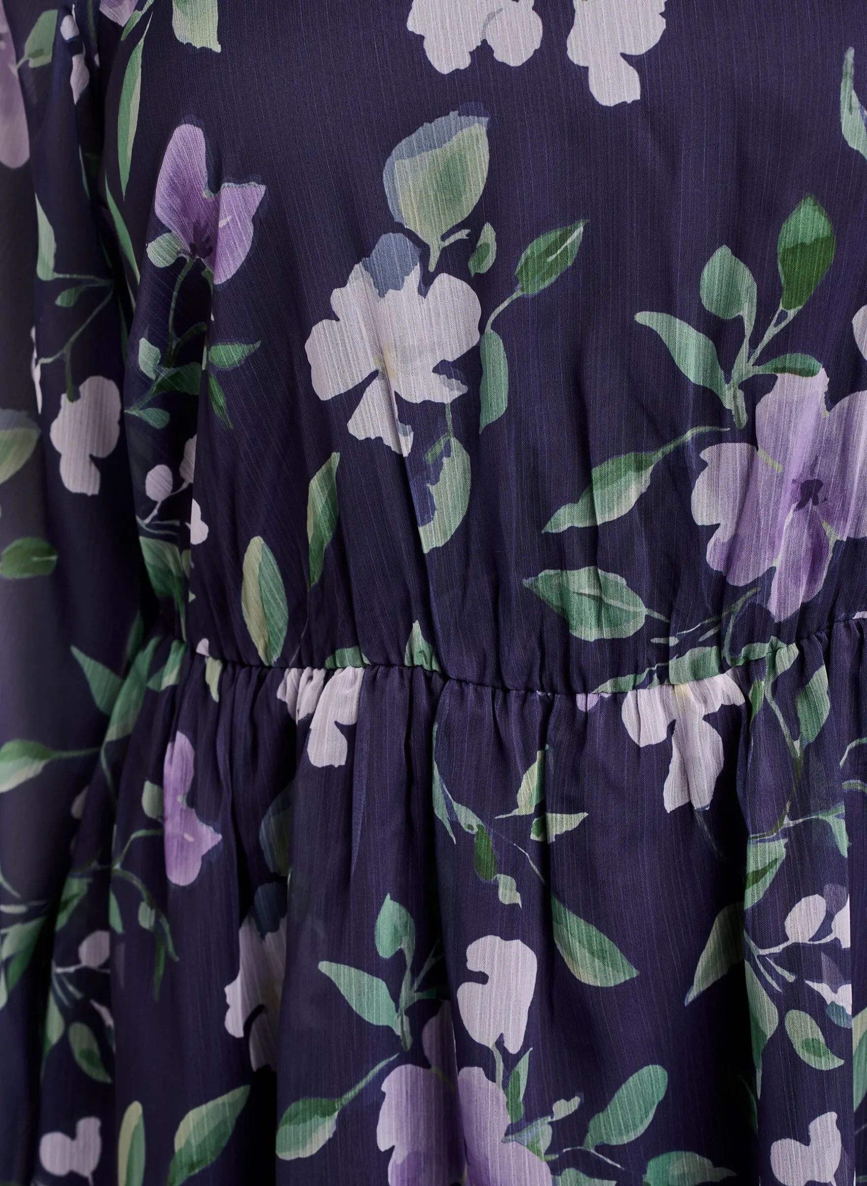 Partykleid aus Chiffon mit langen Ärmeln