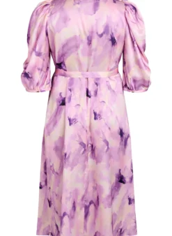 Partykleid mit kurzen Ärmeln und Bindegürtel