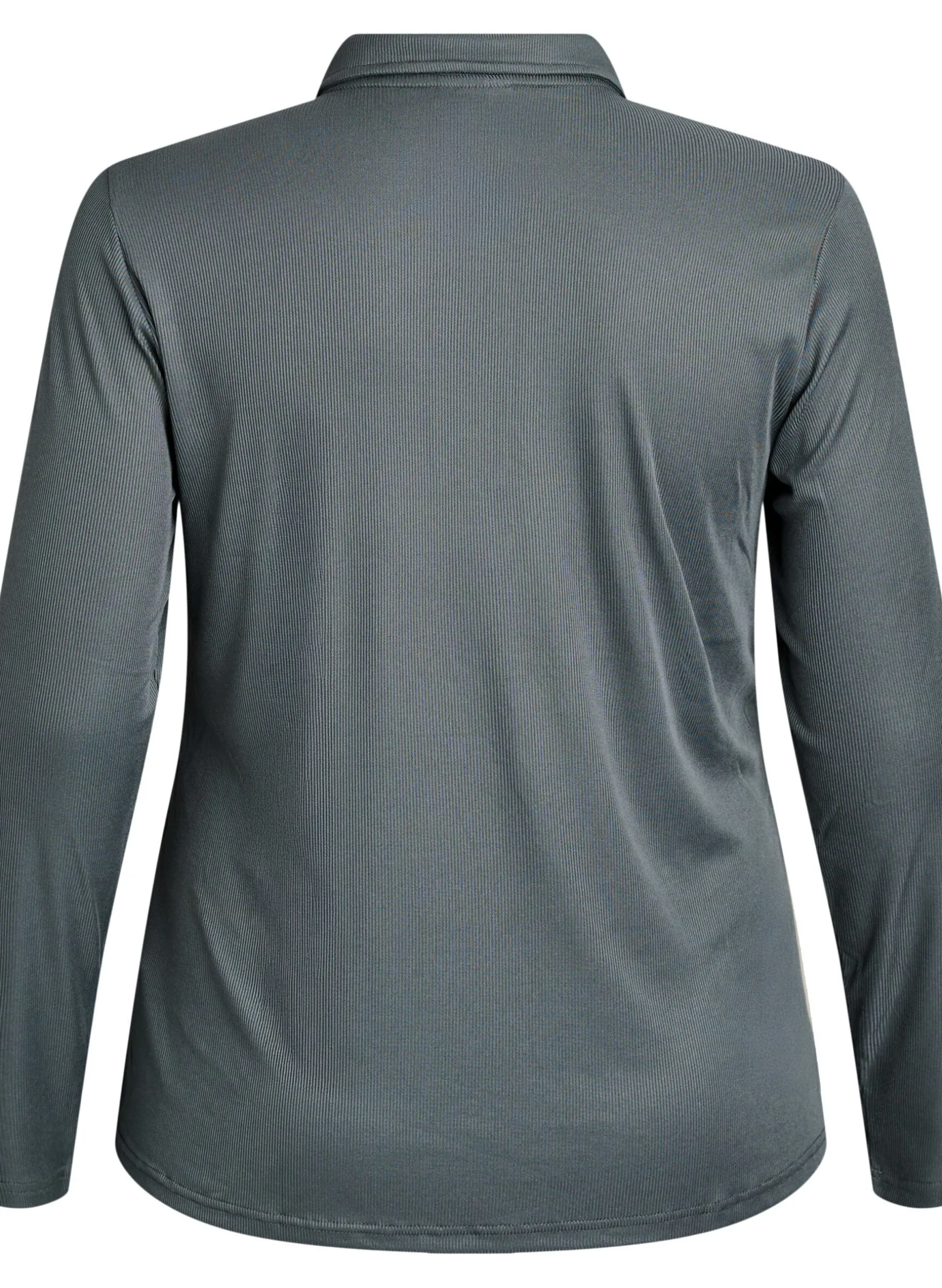 Poloshirt aus weichem Ripp mit langen Ärmeln