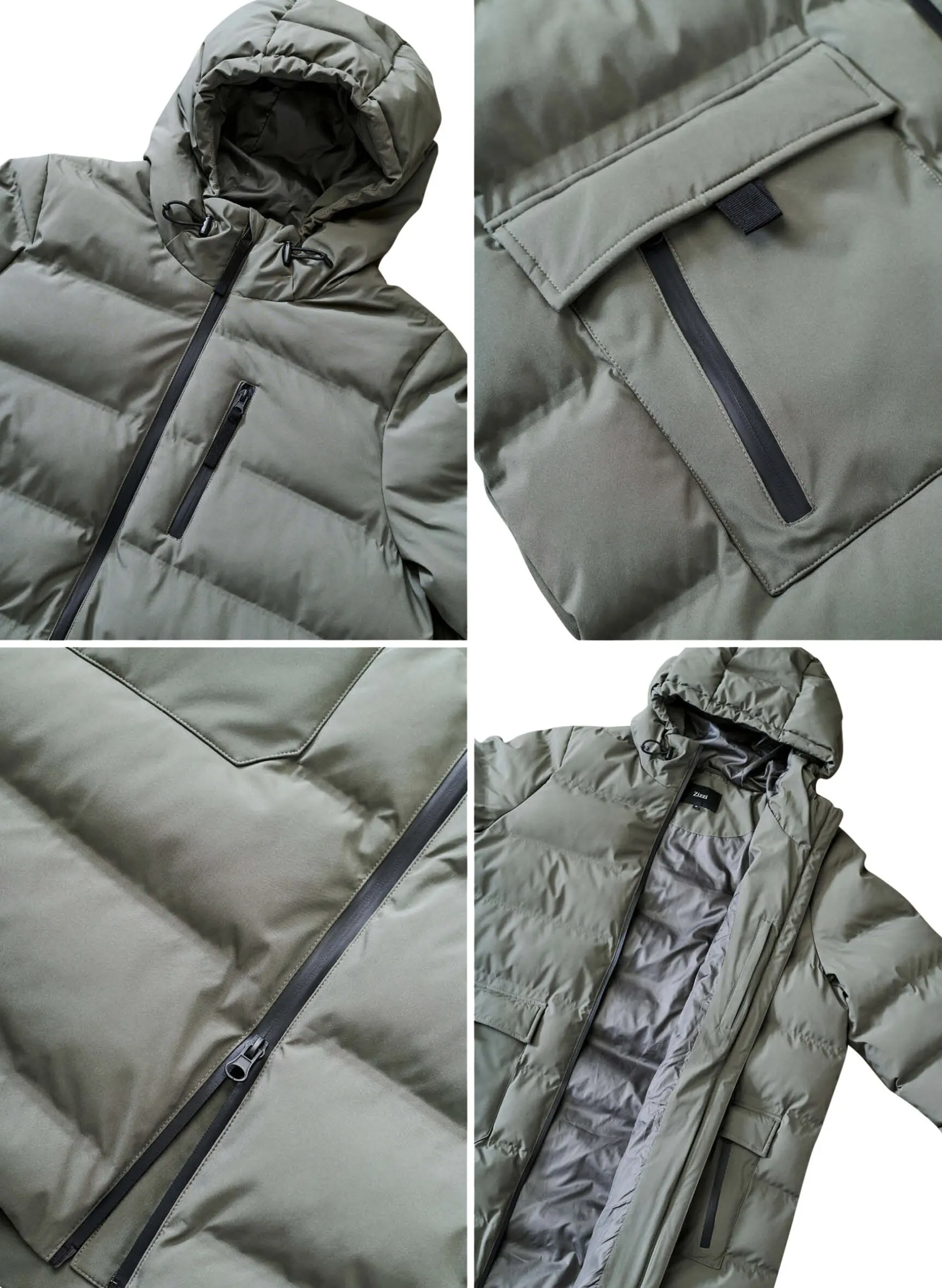 Puffermantel mit Kapuze und Taschen