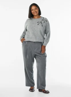 Pullover mit Perlenstickerei