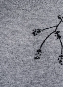 Pullover mit Perlenstickerei