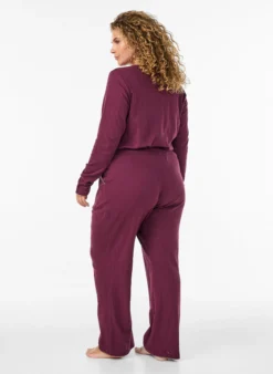 Pyjamahose aus Bio-Baumwolle mit Lochstickerei