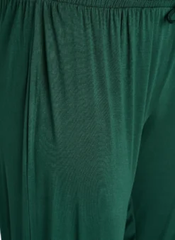 Pyjamahose mit Spitzen und hoher Taille