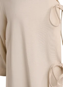 Pyjamaoberteil aus Viskose mit Bindeband und Blumenmuster