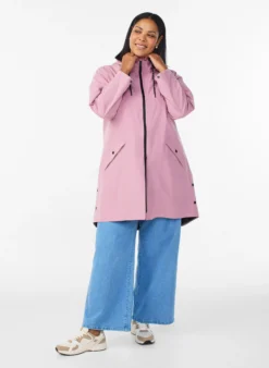 Regenjacke mit Taschen und Kapuze