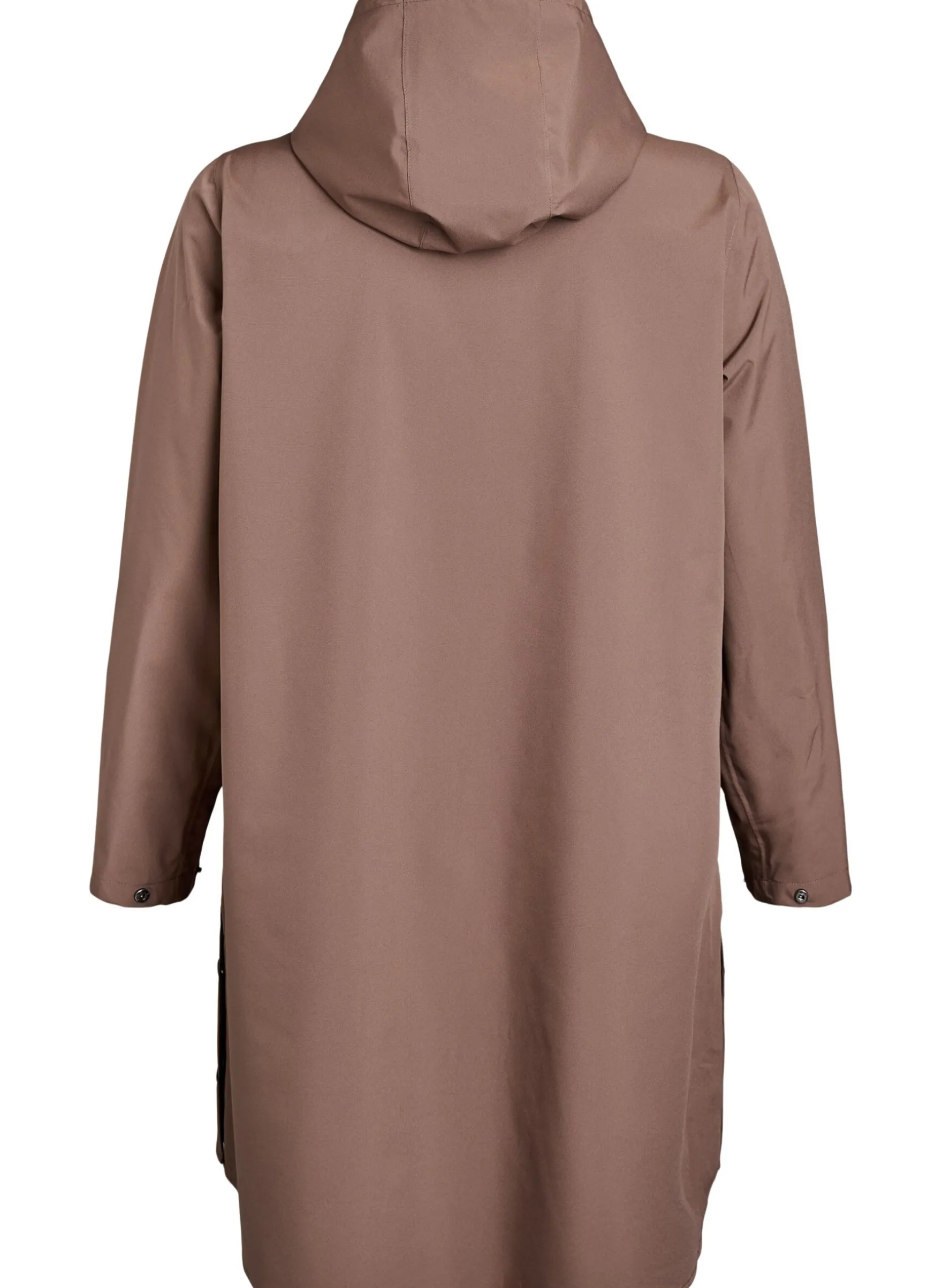 Regenjacke mit Taschen und Kapuze.