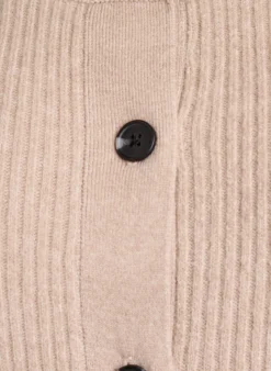 Rippenstrick Strickjacke mit Knöpfen