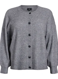 Rippenstrick Strickjacke mit Knöpfen