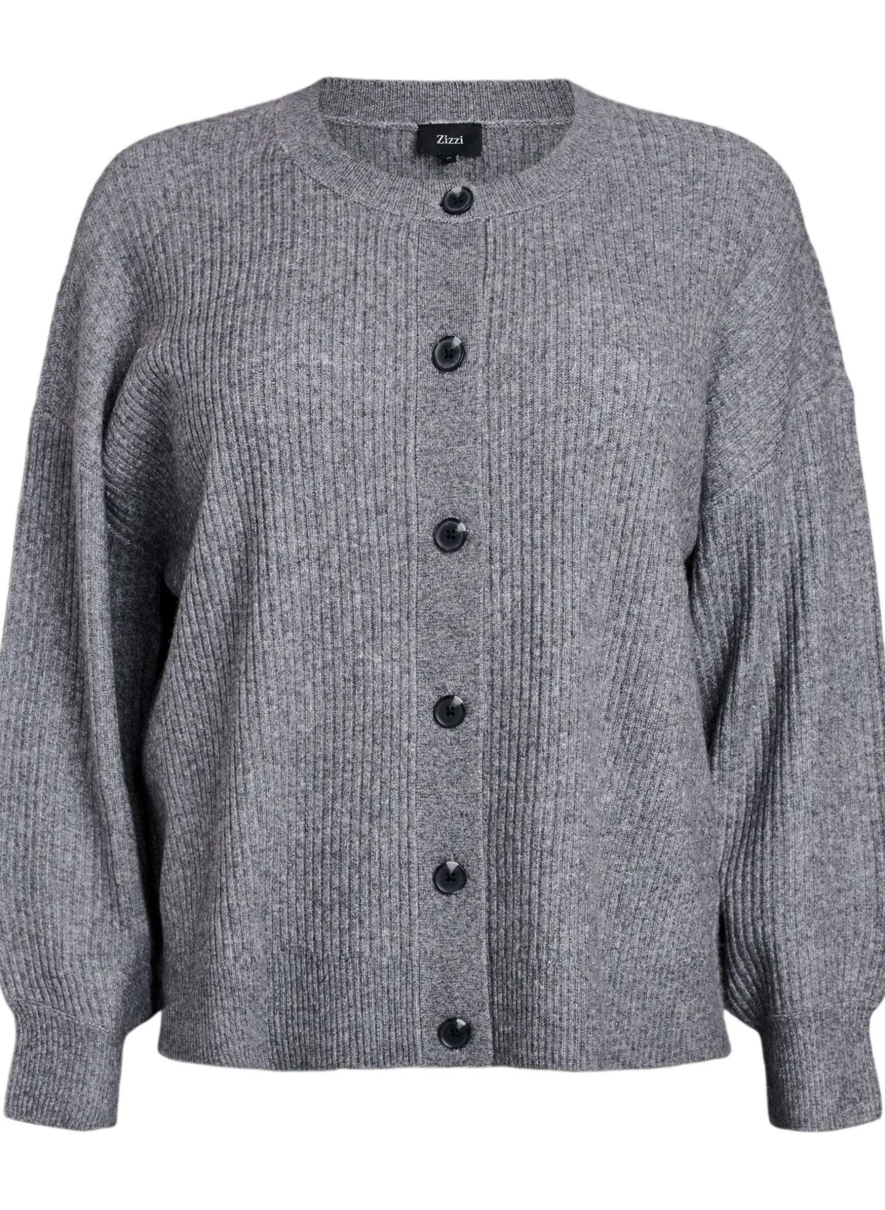 Rippenstrick Strickjacke mit Knöpfen