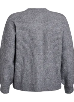 Rippenstrick Strickjacke mit Knöpfen