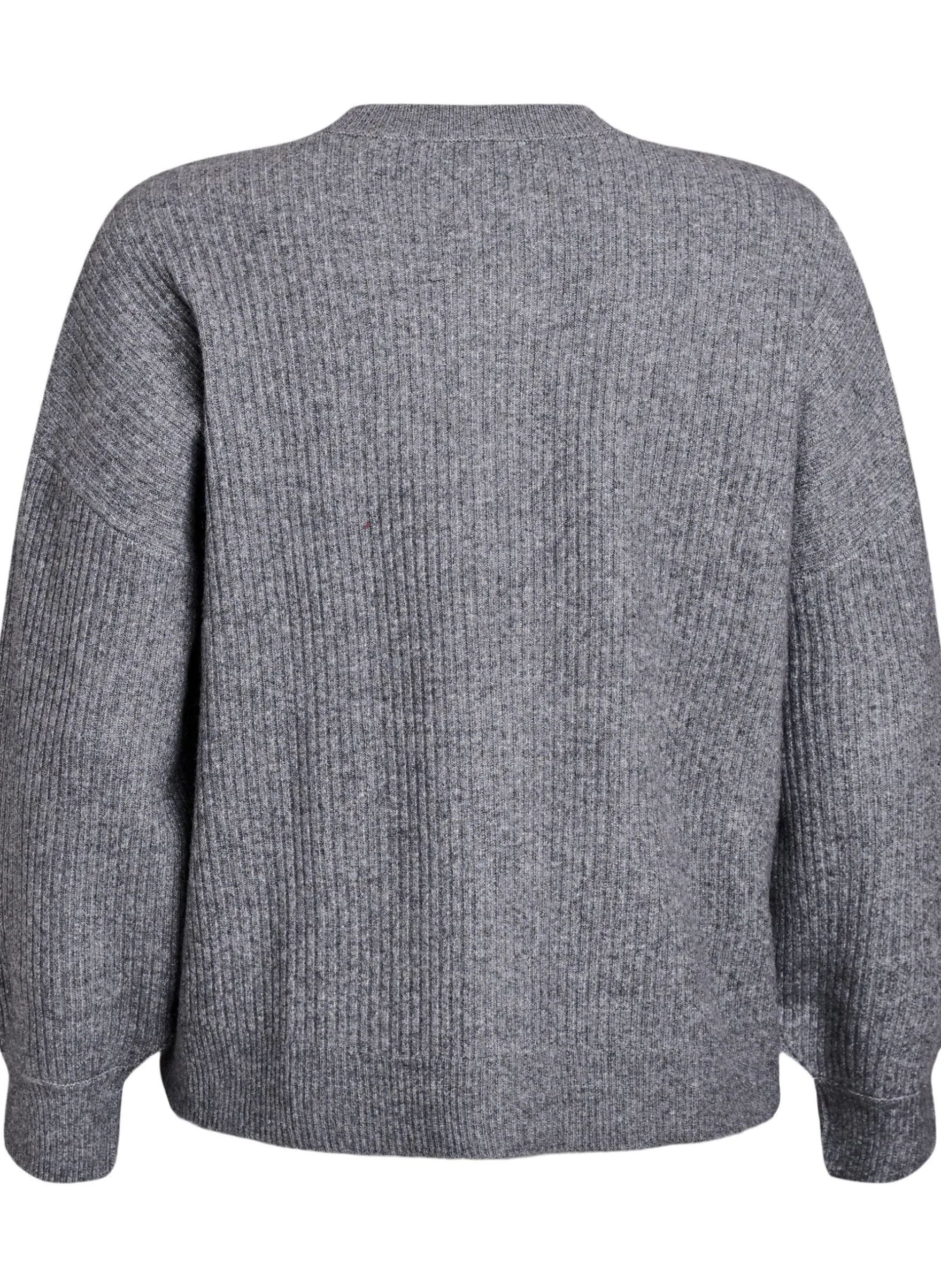 Rippenstrick Strickjacke mit Knöpfen