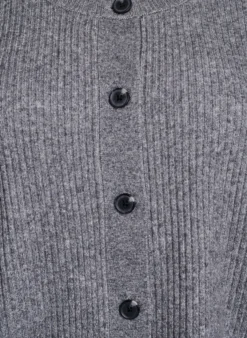 Rippenstrick Strickjacke mit Knöpfen