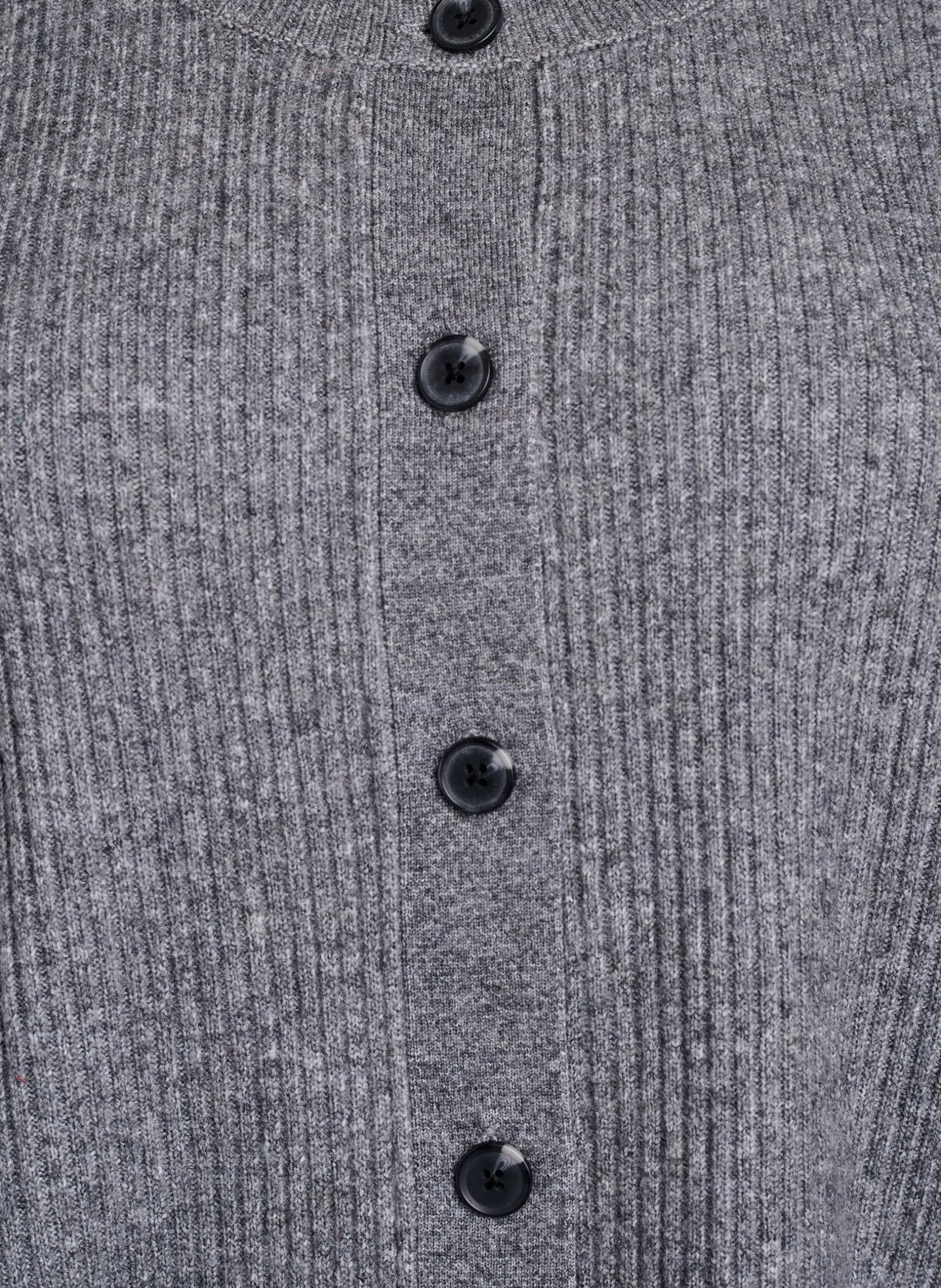 Rippenstrick Strickjacke mit Knöpfen