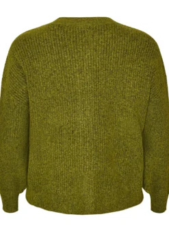 Rippenstrick Strickjacke mit Knöpfen