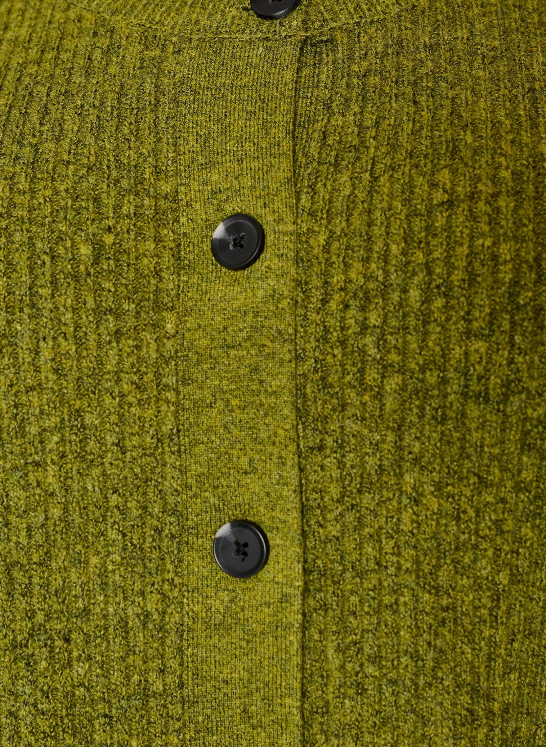 Rippenstrick Strickjacke mit Knöpfen
