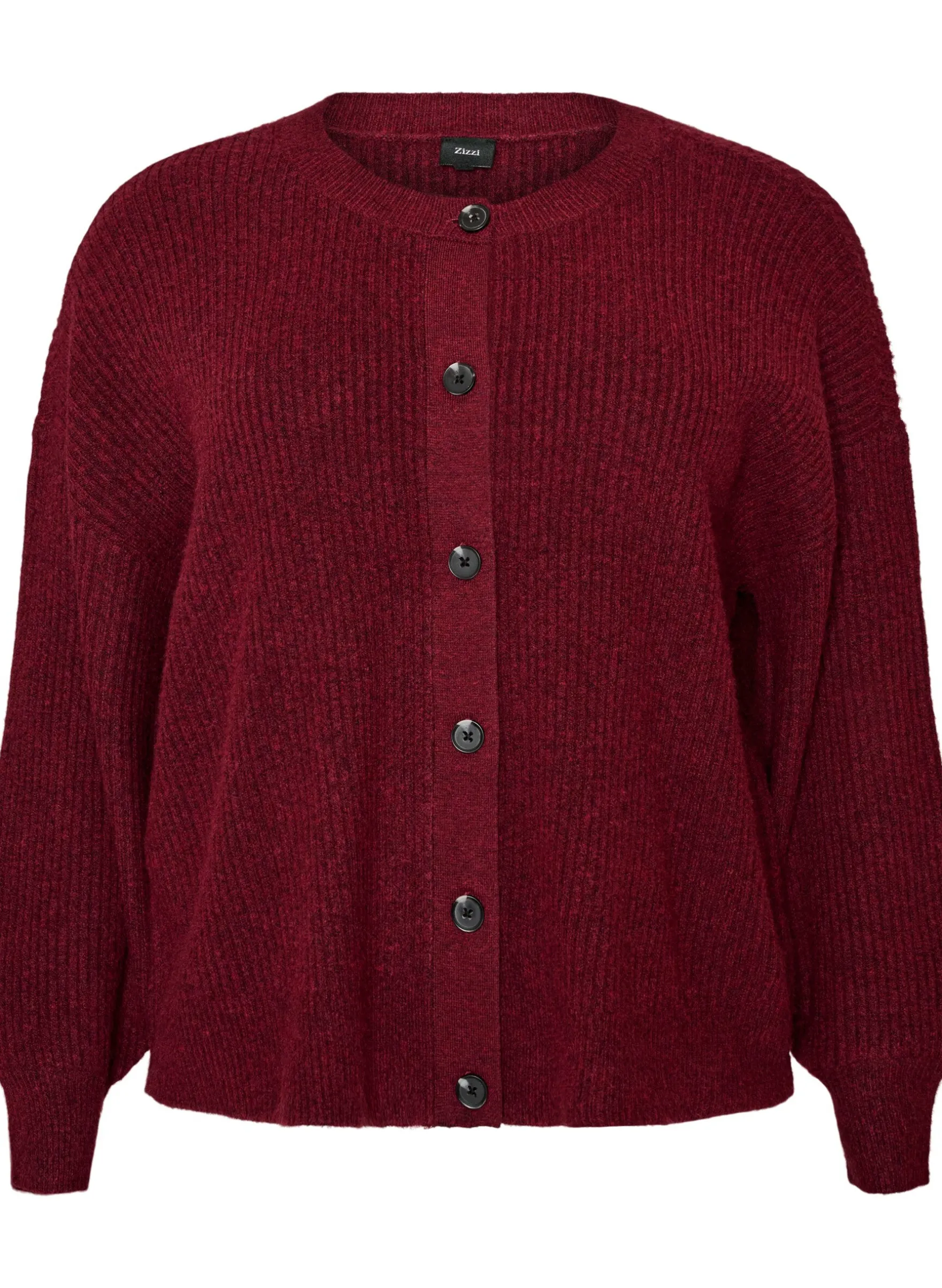 Rippenstrick Strickjacke mit Knöpfen