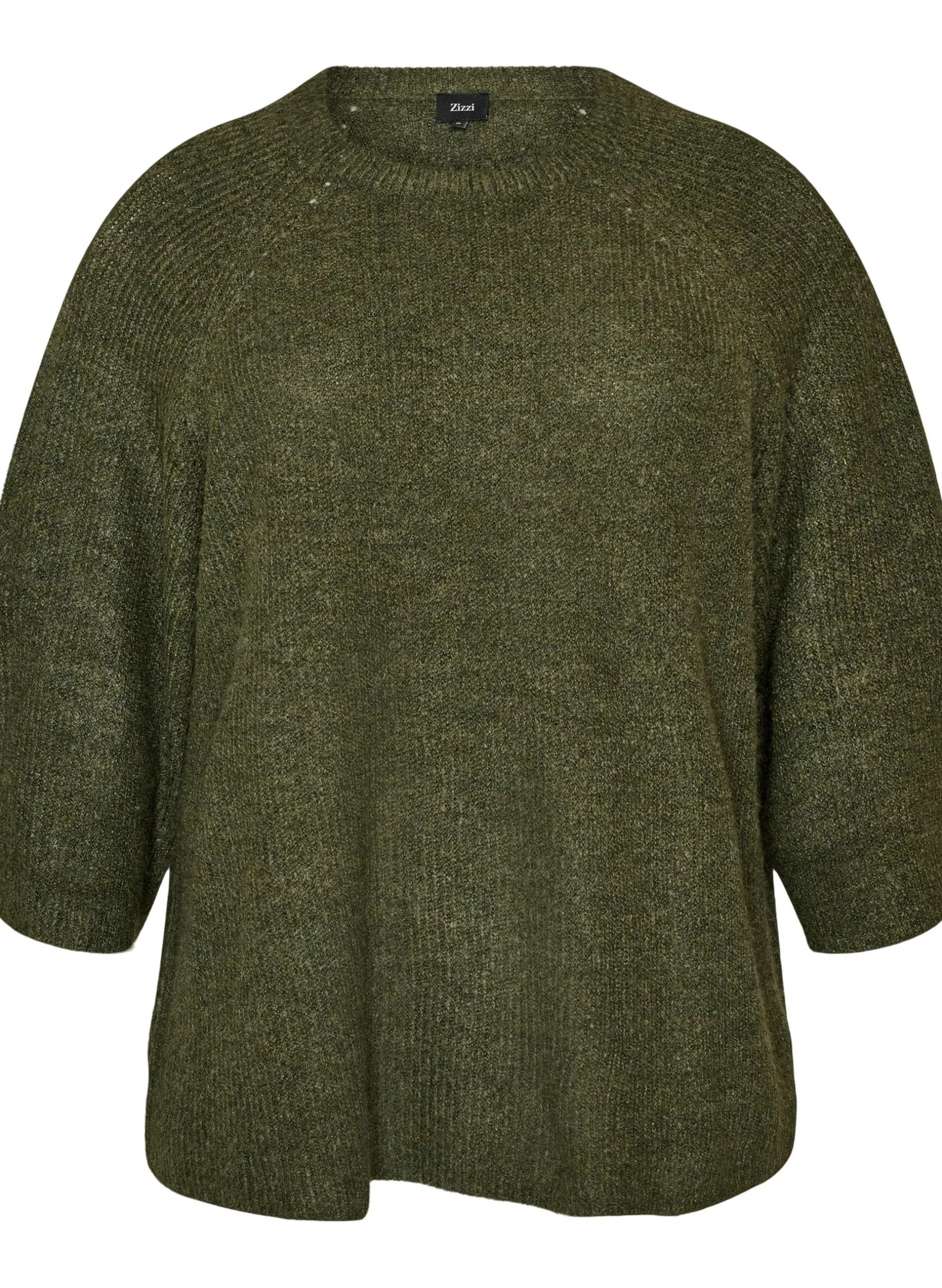 Ripppullover mit 3/4-Ärmeln