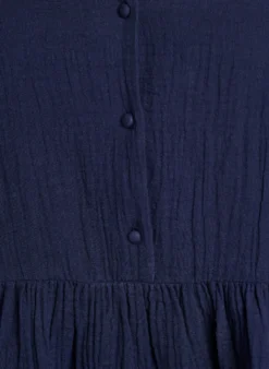 Ärmellose Bluse aus Baumwoll-Musselin mit Rüschen