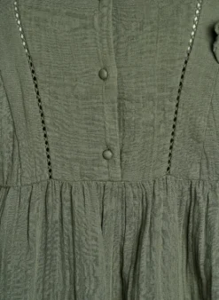 Ärmellose Bluse aus Baumwoll-Musselin mit Rüschen