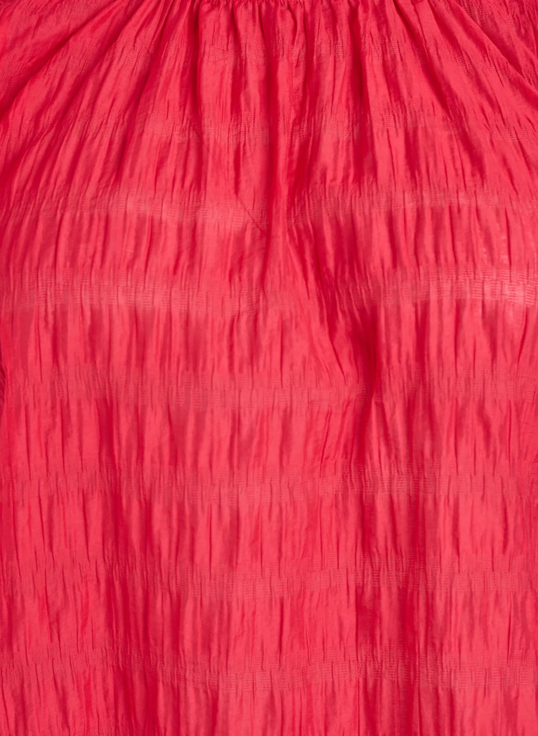 Ärmellose Bluse mit Struktur und Rüschen