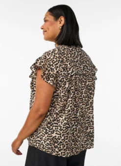 Ärmellose Hemdbluse in A-Linie aus Baumwolle