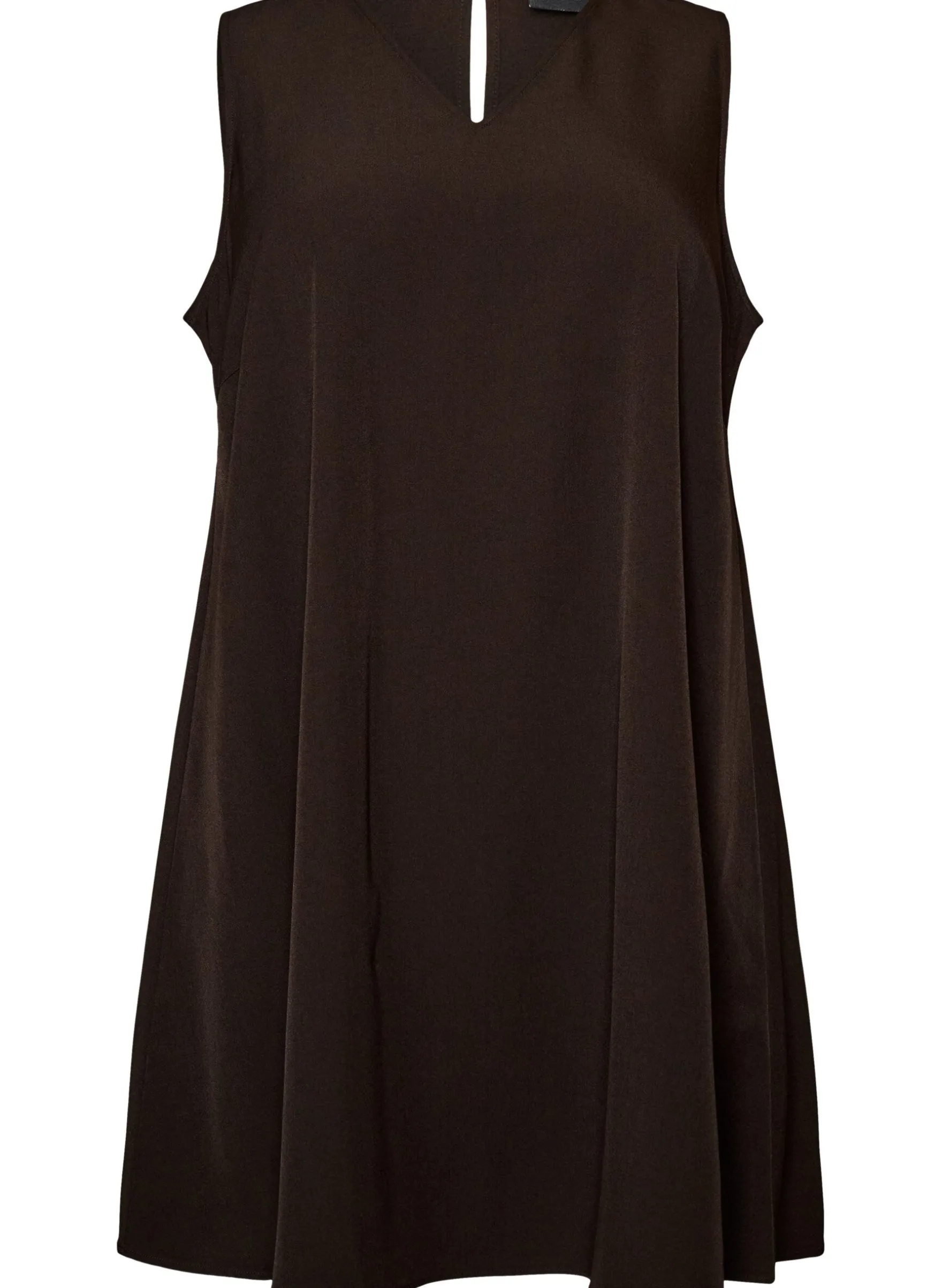 Ärmelloses A-Linien-Kleid mit Nadelstreifen