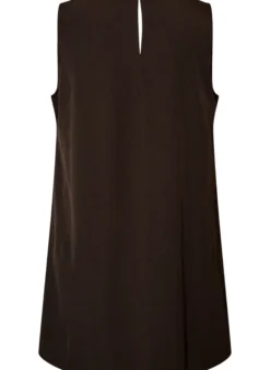 Ärmelloses A-Linien-Kleid mit Nadelstreifen