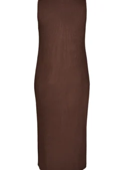 Ärmelloses geripptes Kleid aus Viskose