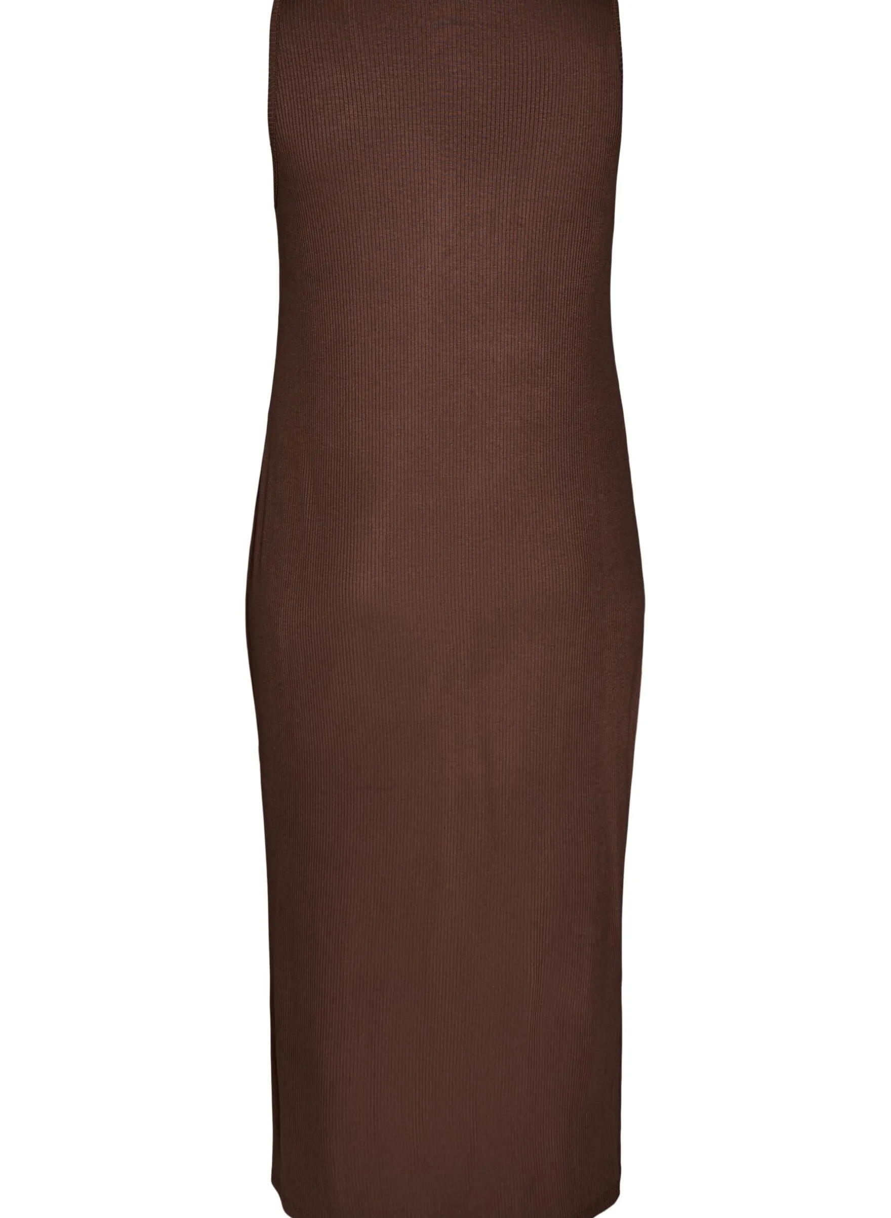 Ärmelloses geripptes Kleid aus Viskose