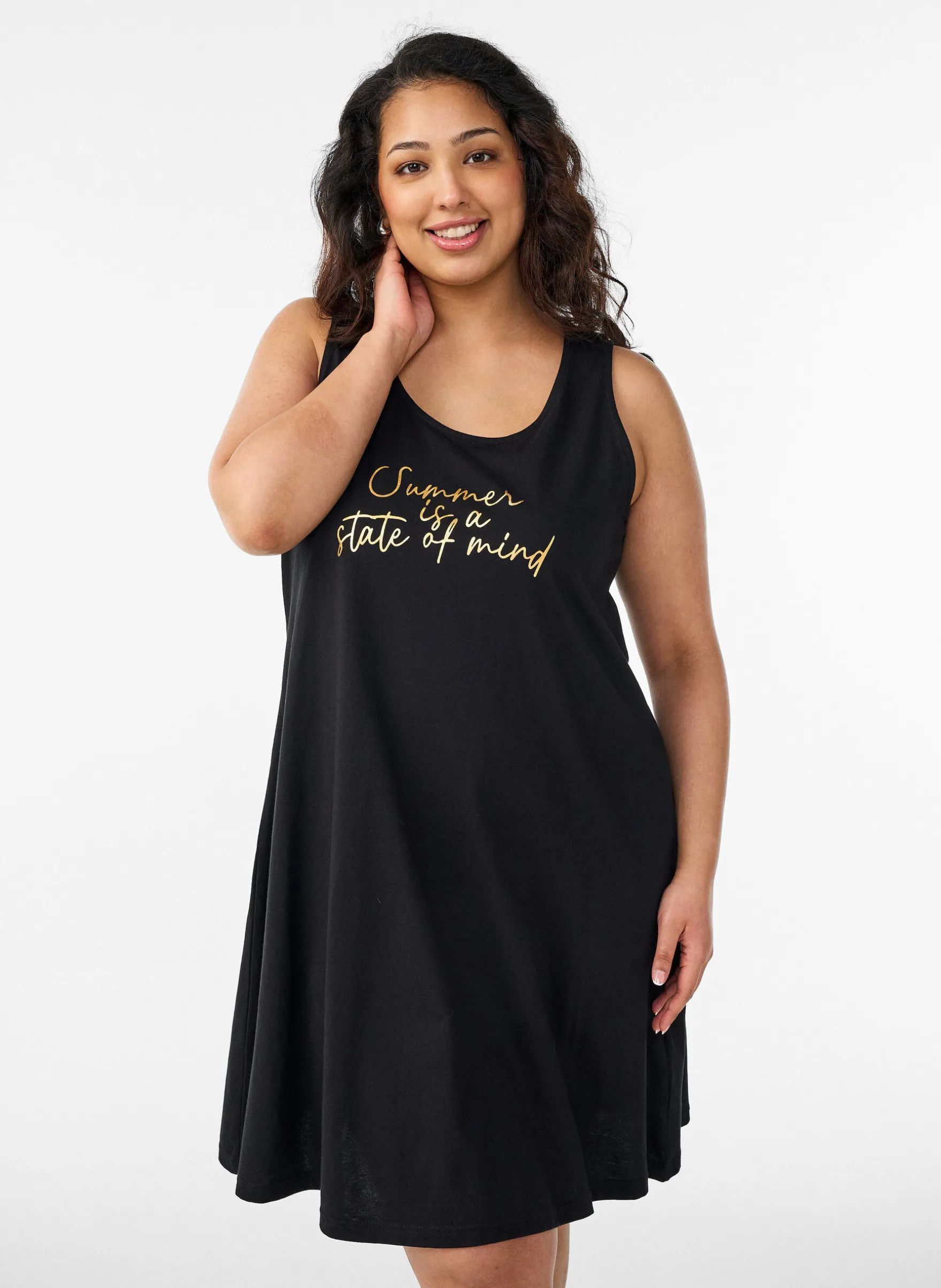 Ärmelloses Kleid in A-Linie