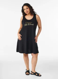 Ärmelloses Kleid in A-Linie