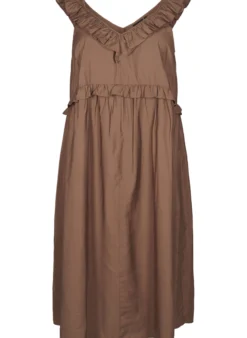 Ärmelloses Midikleid mit Rüschendetails