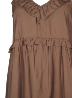 Ärmelloses Midikleid mit Rüschendetails