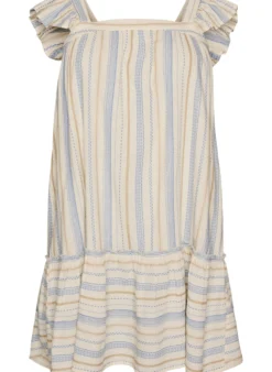 Ärmelloses Sommerkleid mit Webmuster