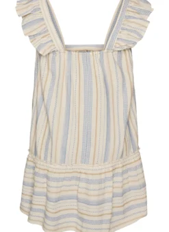 Ärmelloses Sommerkleid mit Webmuster