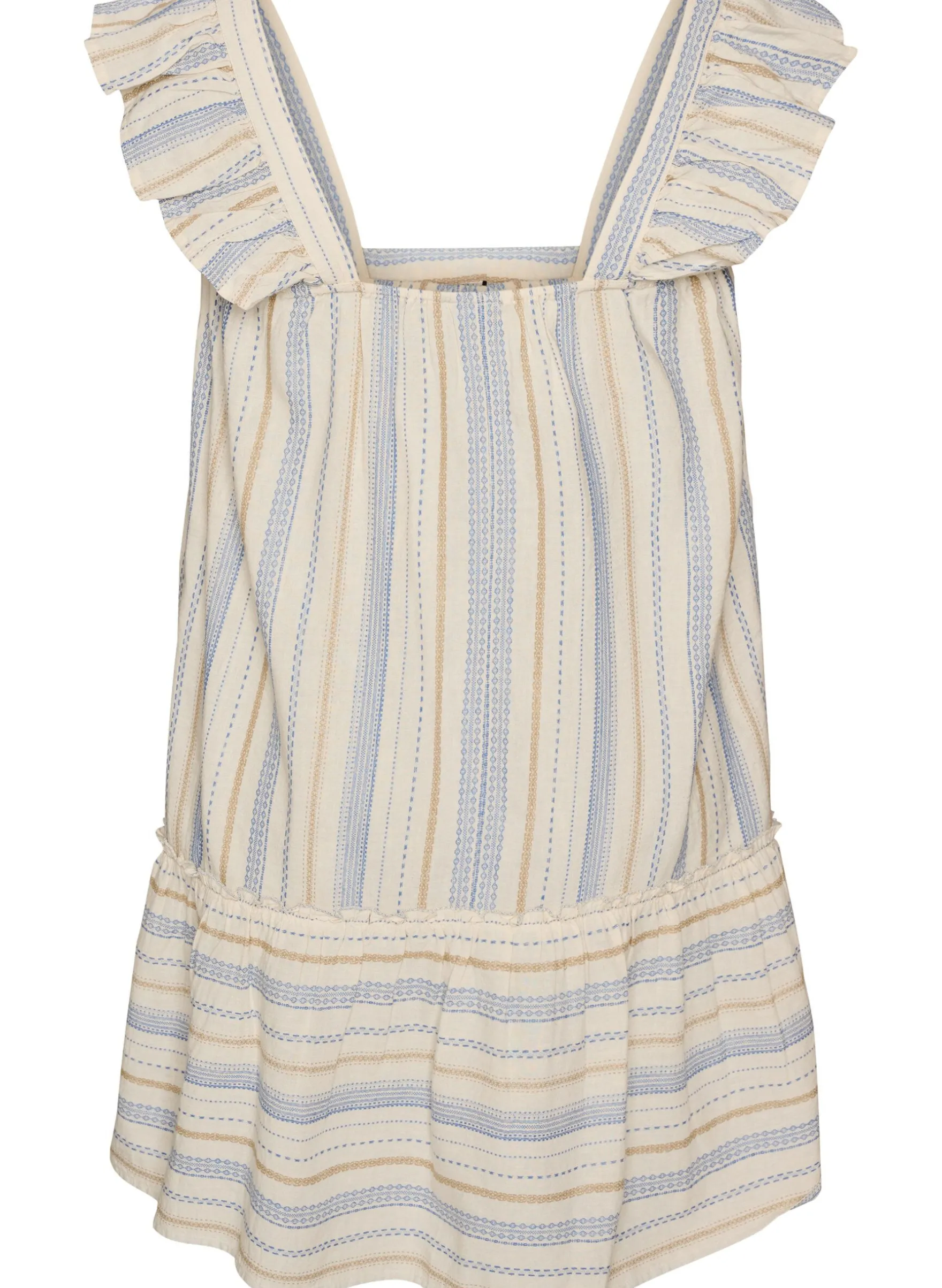 Ärmelloses Sommerkleid mit Webmuster