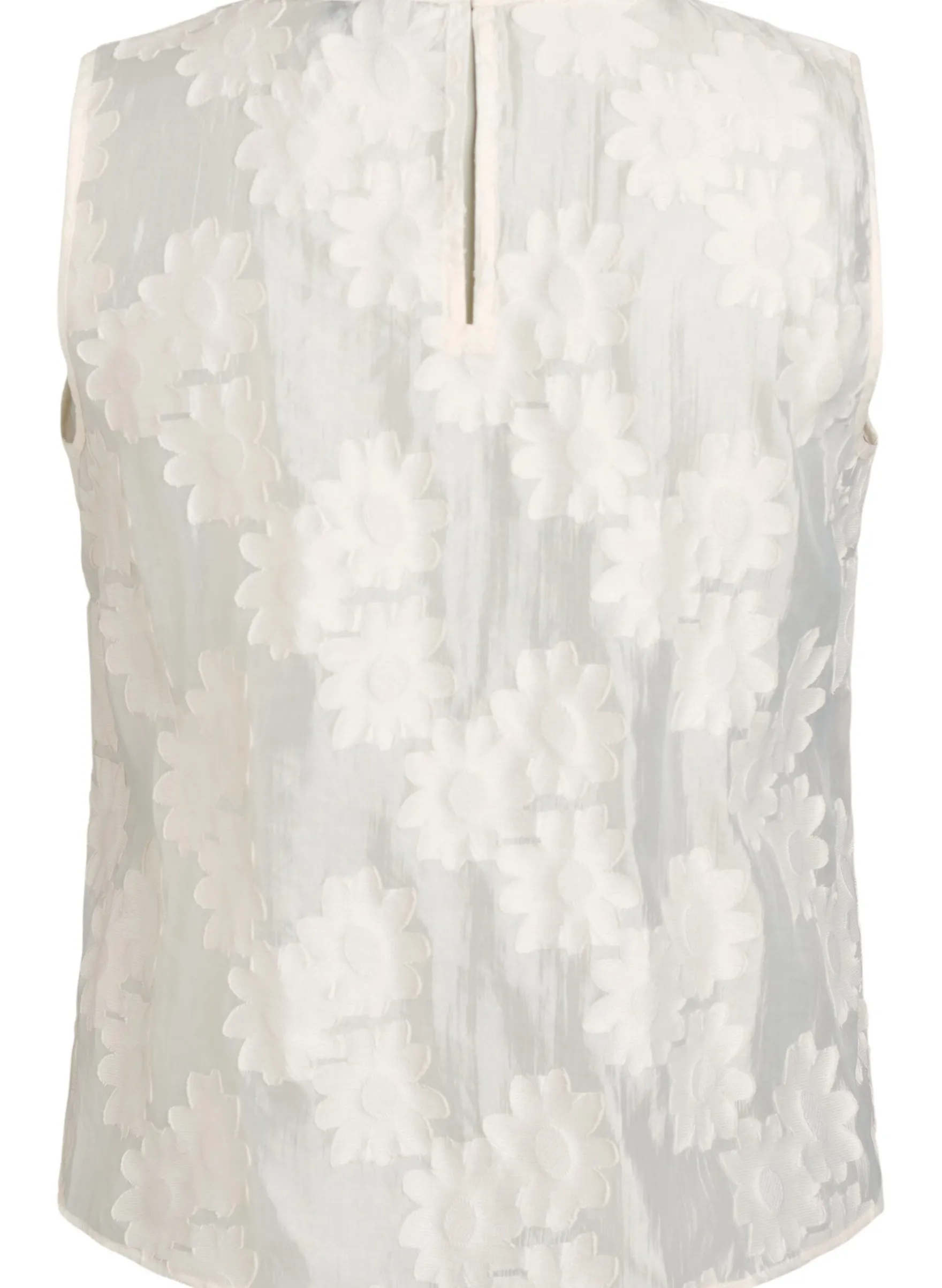 Ärmelloses Top aus Jacquard mit floraler Textur