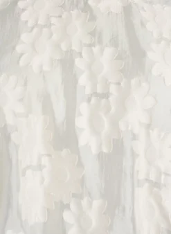 Ärmelloses Top aus Jacquard mit floraler Textur