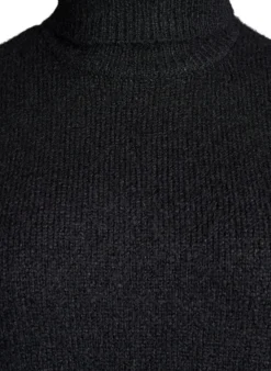 Ärmellose Strickweste mit Rollkragen
