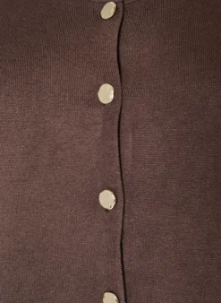 Ärmellose Strickweste mit Zierknöpfen