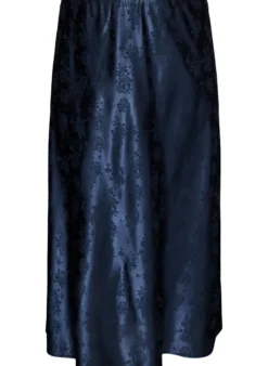 Rock aus Satin mit Ton-in-Ton-Blumenmuster