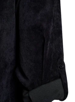 Samtkleid mit Reißverschluss und 3/4-Ärmeln