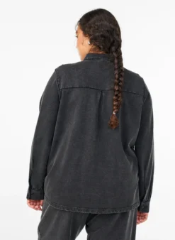 Shirt aus Sweatstoff mit Washed-Effekt