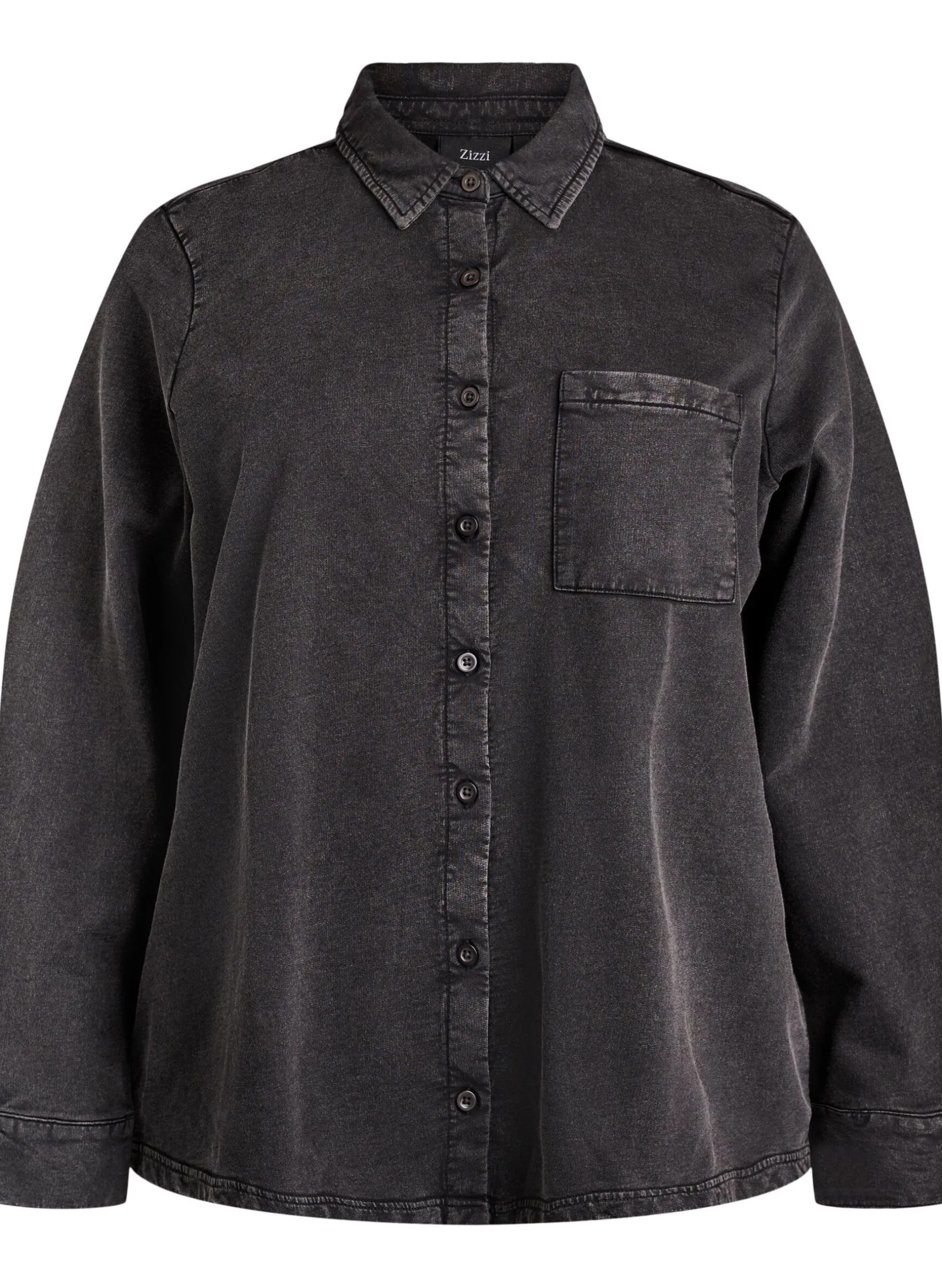 Shirt aus Sweatstoff mit Washed-Effekt