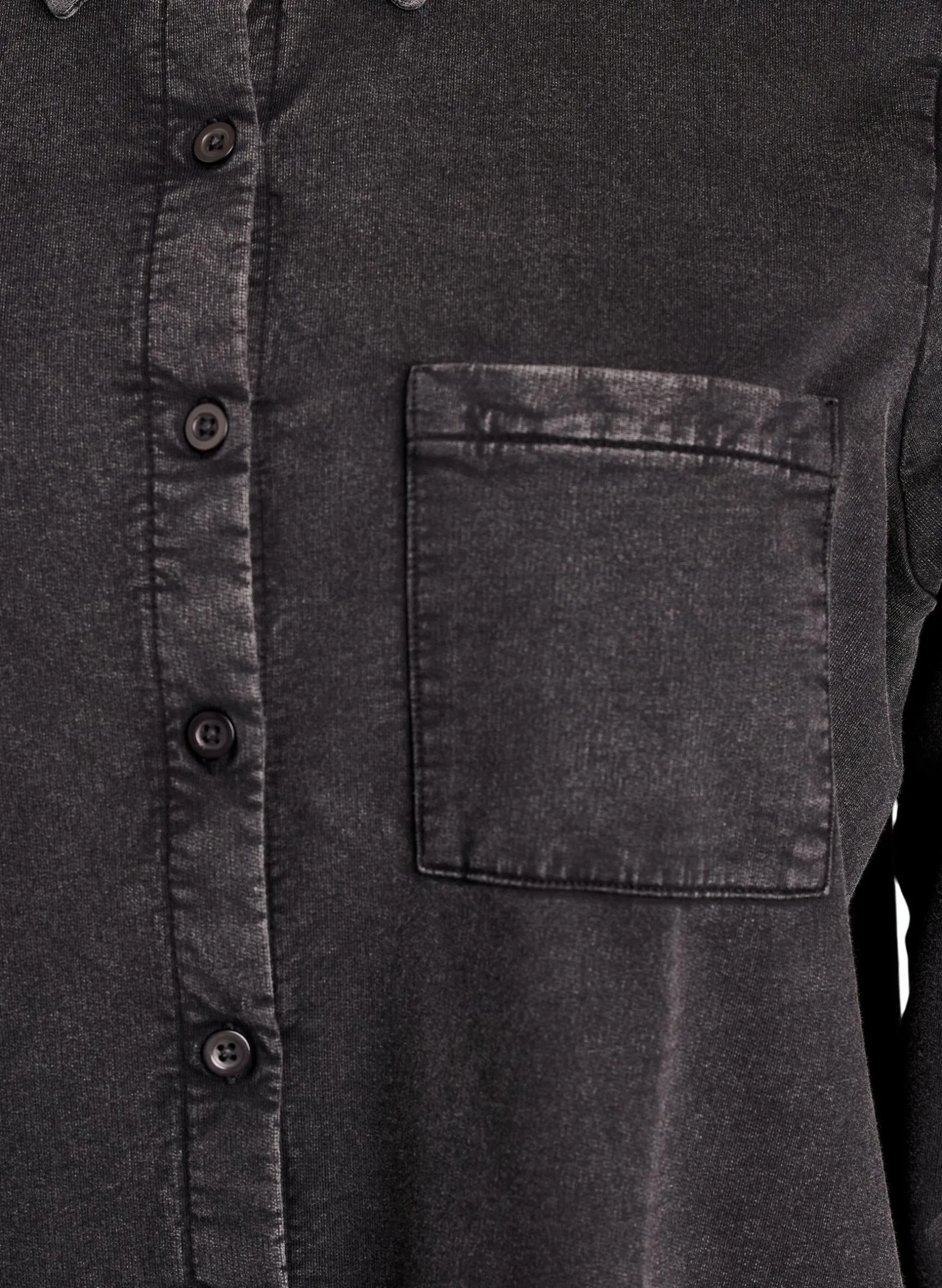 Shirt aus Sweatstoff mit Washed-Effekt